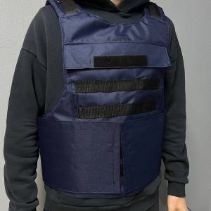 Військова плитоноска текстильна, чохол для плит з розвантаженням зручний з регулюванням, синій