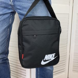 Сумка барсетка через плече чоловіча Nike, містка на 3 відділення, чорна