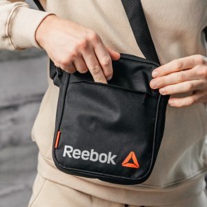 Барстека Reebok, Чоловіча сумка через плече, Текстильна барсетка на три відділення, Брендова сумка