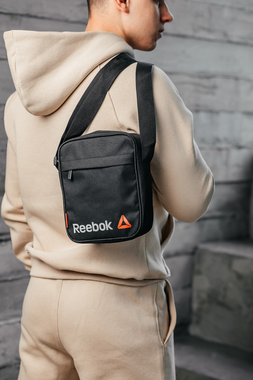 Барстека Reebok, Чоловіча сумка через плече, Текстильна барсетка на три відділення, Брендова сумка — изображение 2