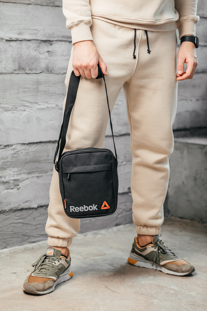 Барстека Reebok, Чоловіча сумка через плече, Текстильна барсетка на три відділення, Брендова сумка — изображение 3