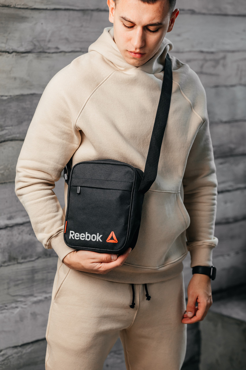 Барстека Reebok, Чоловіча сумка через плече, Текстильна барсетка на три відділення, Брендова сумка — изображение 7