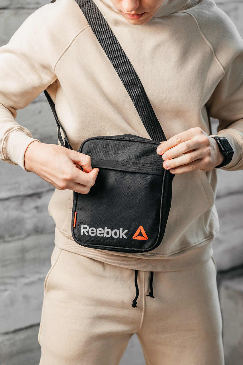 Барстека Reebok, Чоловіча сумка через плече, Текстильна барсетка на три відділення, Брендова сумка — изображение 8