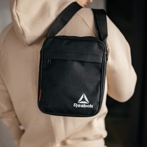 Барстека Reebok, Чоловіча сумка через плече, Текстильна барсетка на три відділення, Брендова сумка