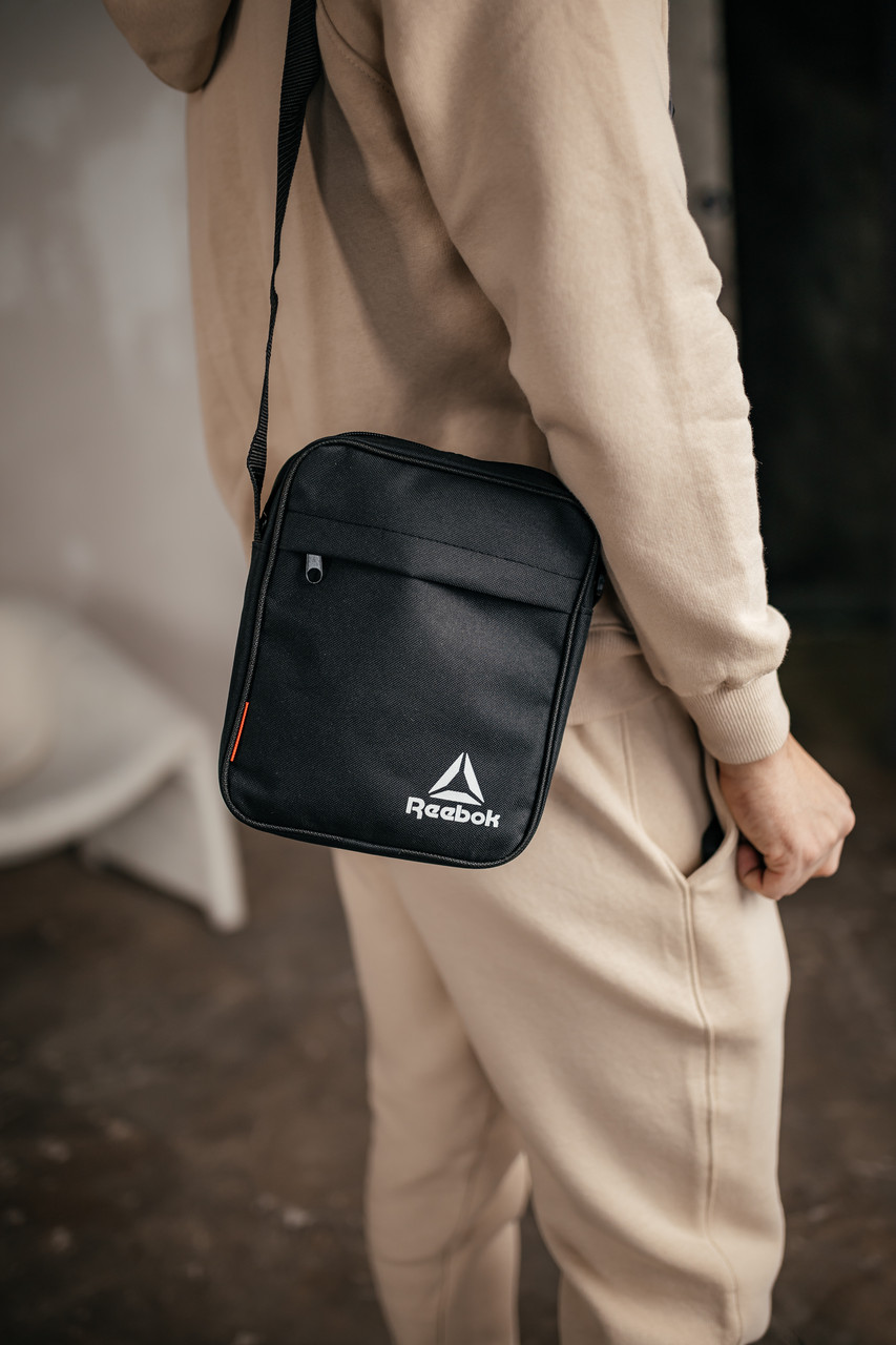 Барстека Reebok, Чоловіча сумка через плече, Текстильна барсетка на три відділення, Брендова сумка — изображение 5