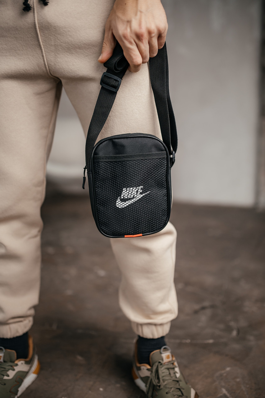 Барстека Nike сітка, Чоловіча сумка через плече, Текстильна барсетка на три відділення, Брендова сумка — изображение 5