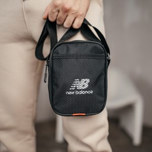 Барстека New Balance сітка, Чоловіча сумка через плече, Текстильна барсетка на три відділення, Брендова сумка