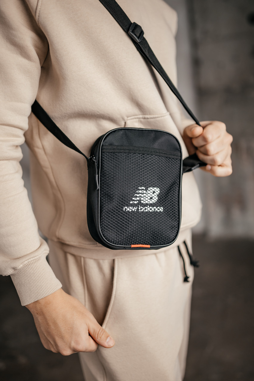 Барстека New Balance сітка, Чоловіча сумка через плече, Текстильна барсетка на три відділення, Брендова сумка — изображение 3