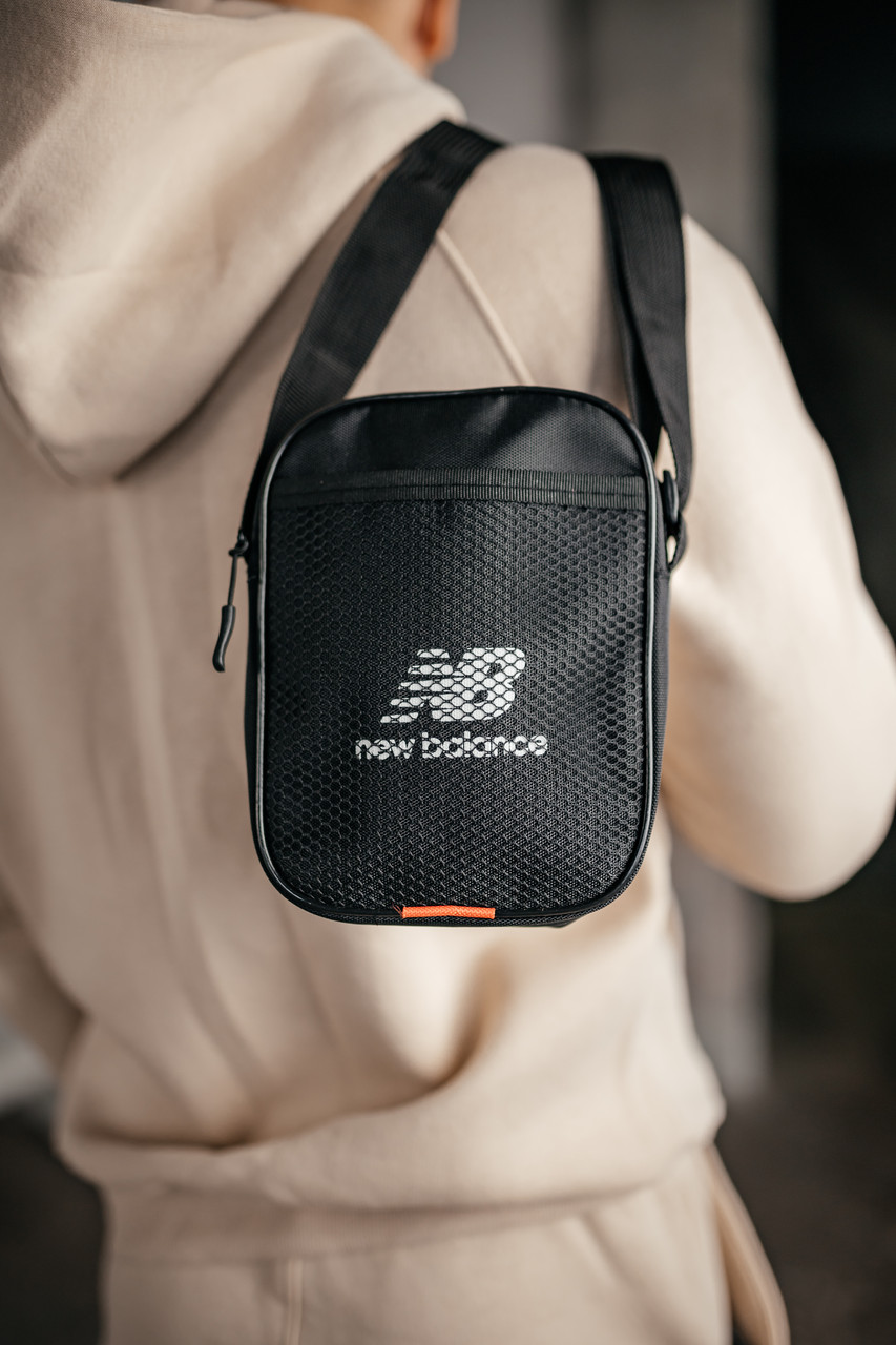 Барстека New Balance сітка, Чоловіча сумка через плече, Текстильна барсетка на три відділення, Брендова сумка — изображение 5