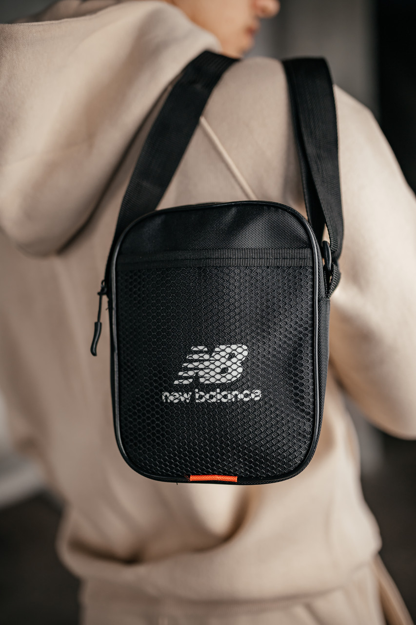 Барстека New Balance сітка, Чоловіча сумка через плече, Текстильна барсетка на три відділення, Брендова сумка — изображение 6