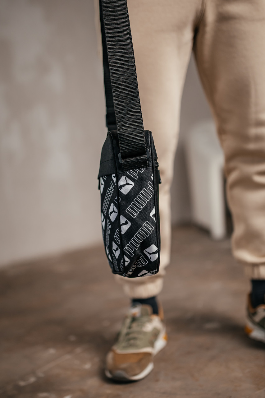 Барстека Puma, Чоловіча сумка через плече, Текстильна барсетка на три відділення, Брендова сумка — изображение 2