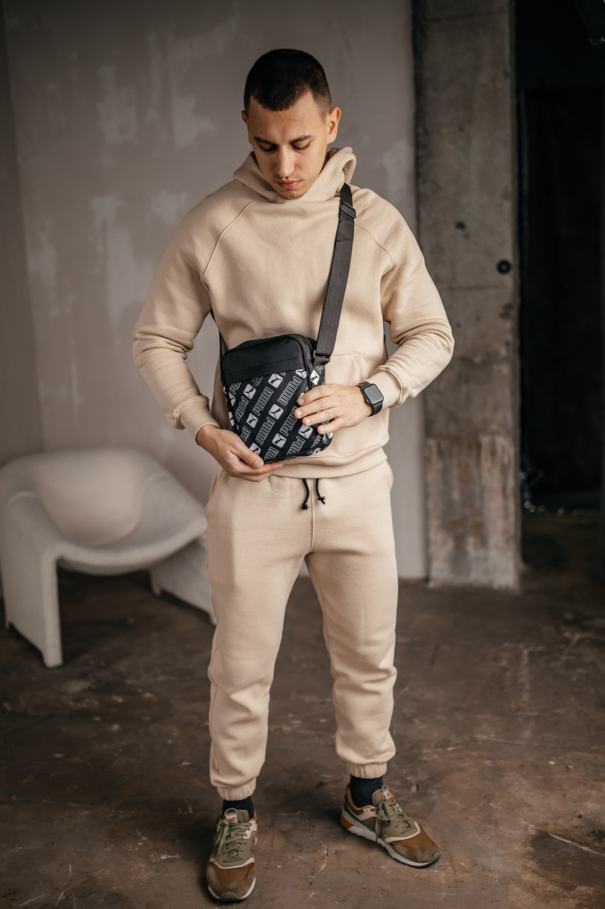 Барстека Puma, Чоловіча сумка через плече, Текстильна барсетка на три відділення, Брендова сумка — изображение 4