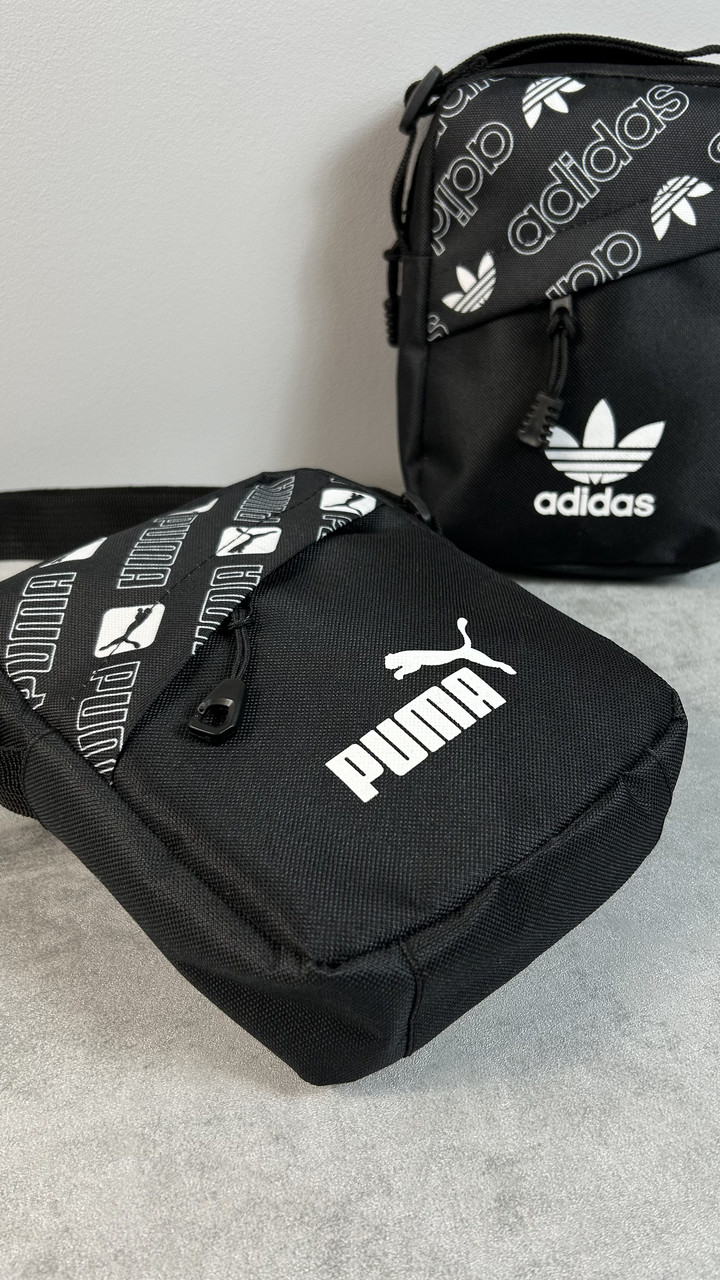 Барстека Puma, Чоловіча сумка через плече, Текстильна барсетка на два відділення, Брендова сумка — изображение 3