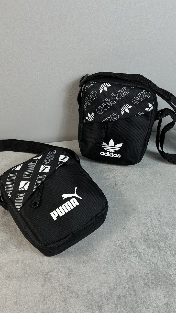 Барстека Puma, Чоловіча сумка через плече, Текстильна барсетка на два відділення, Брендова сумка — изображение 4