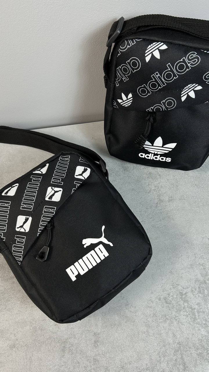 Барстека Puma, Чоловіча сумка через плече, Текстильна барсетка на два відділення, Брендова сумка — изображение 6