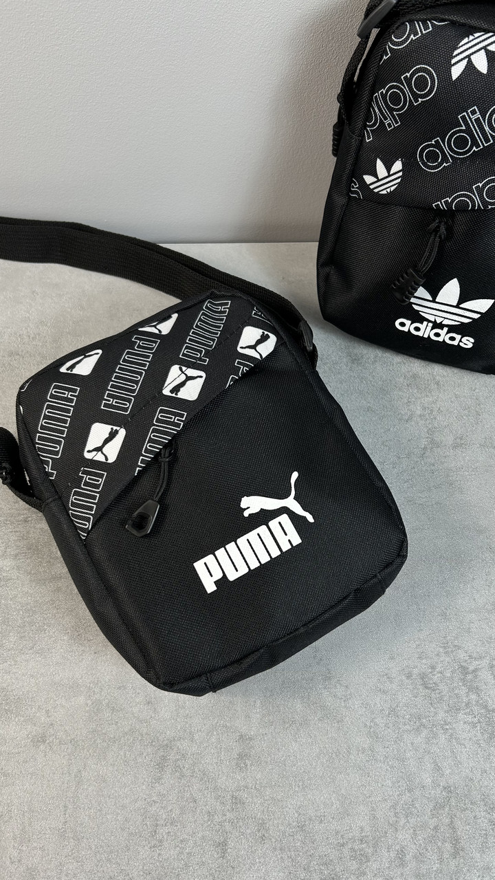 Барстека Puma, Чоловіча сумка через плече, Текстильна барсетка на два відділення, Брендова сумка — изображение 7