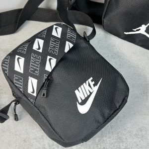 Барстека Nike, Чоловіча сумка через плече, Текстильна барсетка на два відділення, Брендова сумка