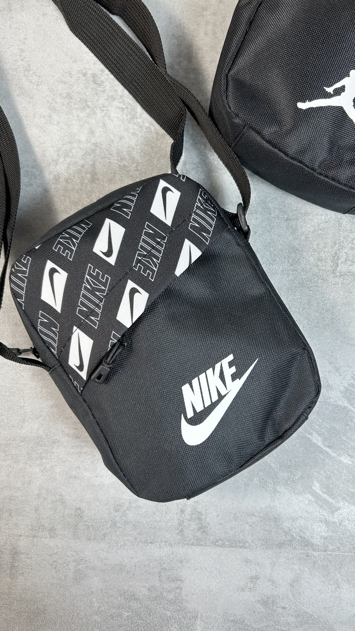 Барстека Nike, Чоловіча сумка через плече, Текстильна барсетка на два відділення, Брендова сумка — изображение 4