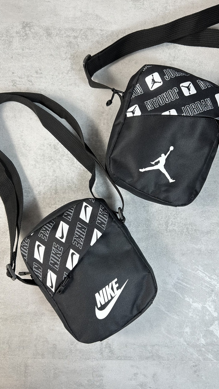 Барстека Nike, Чоловіча сумка через плече, Текстильна барсетка на два відділення, Брендова сумка — изображение 5