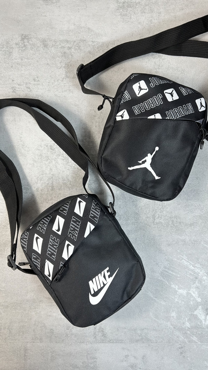 Барстека Nike, Чоловіча сумка через плече, Текстильна барсетка на два відділення, Брендова сумка — изображение 6