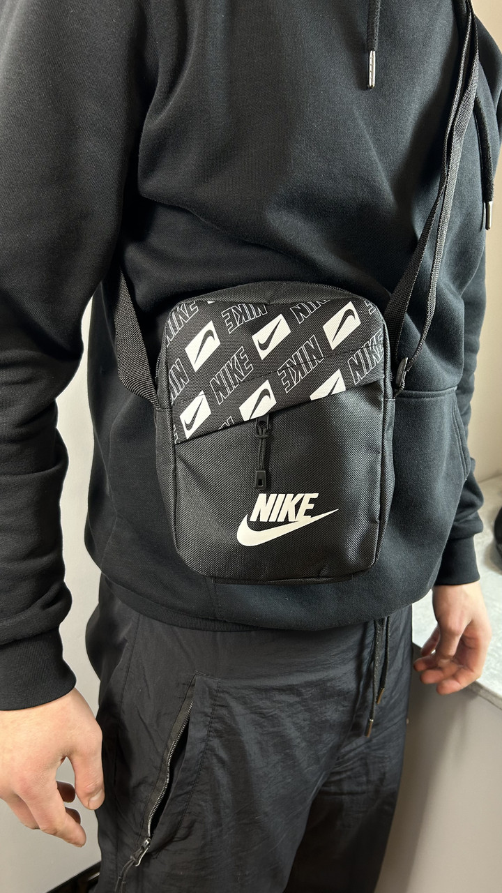 Барстека Nike, Чоловіча сумка через плече, Текстильна барсетка на два відділення, Брендова сумка — изображение 7